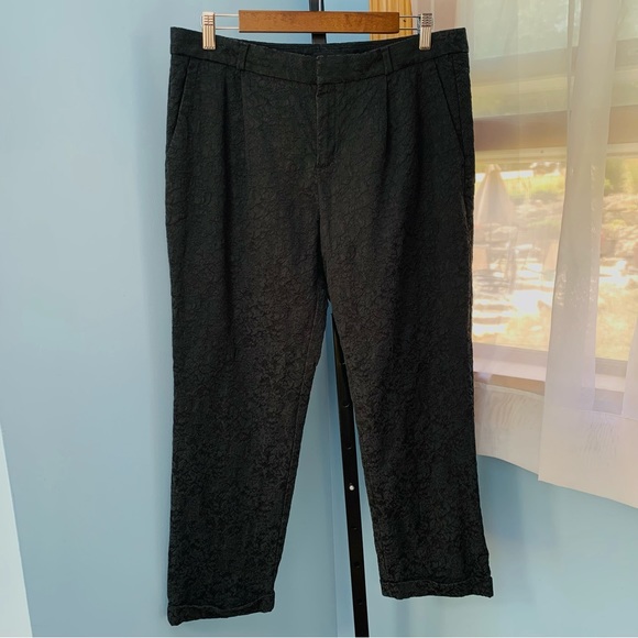 Banana Republic Avery Black Jacquard Pants - Picture 2 of 7